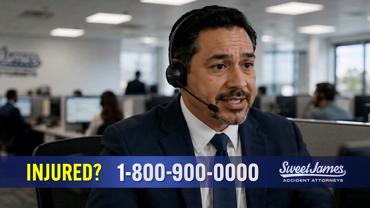 A caller holding a shrunken sweater during a Sweet James commercial